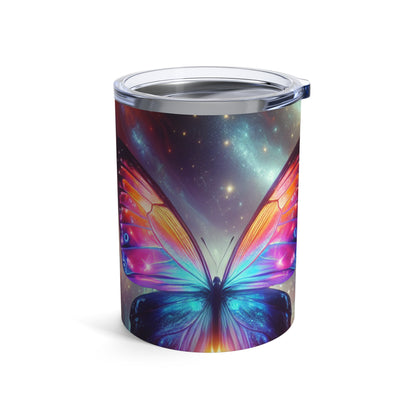 "Mariposa galáctica: un espectáculo cósmico" - Vaso Alien de 10 oz