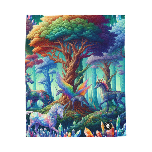 "Crystal Forest: Realm of Mythical Beings" - The Alien Velveteen Plush Blanket