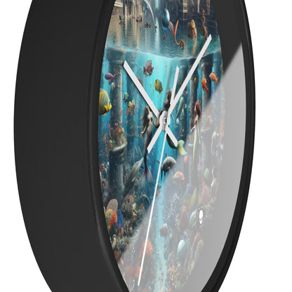 "Seascape Serenity: An Underwater Haven" - The Alien Wall Clock