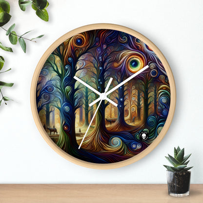 "Enchanted Rainbow Woods" - The Alien Wall Clock