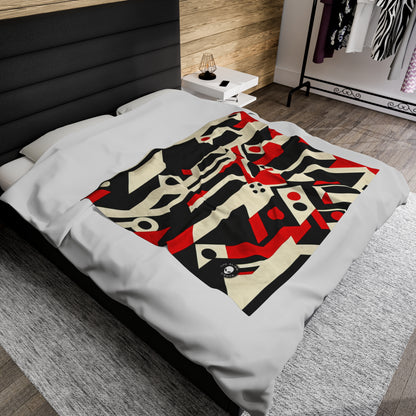 "Futuristic Metropolis: A Constructivist Expression of Urban Technology" - The Alien Velveteen Plush Blanket Constructivism