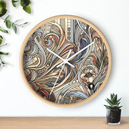 "Nature's Muse: Art Nouveau Woman" - The Alien Wall Clock Art Nouveau