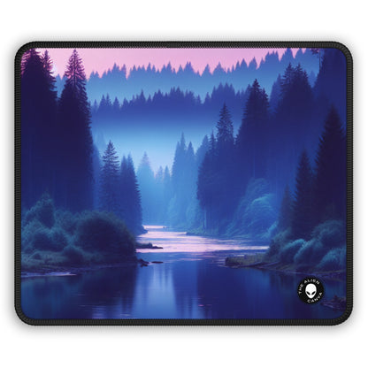 "Tranquilidad Crepuscular: Reflejos del río en el bosque" - The Alien Gaming Mouse Pad