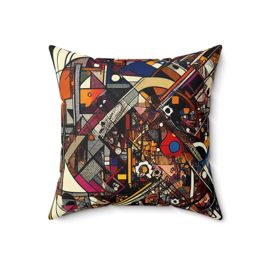 "Toasters, Shoes, and Teapots: A Dadaist Wonderland"- The Alien Spun Polyester Square Pillow Dadaism