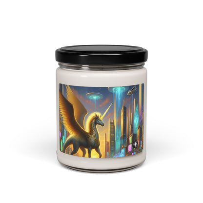 "Futuristic Fantasia: Mythical Being in the Metropolis" - The Alien Scented Soy Candle 9oz