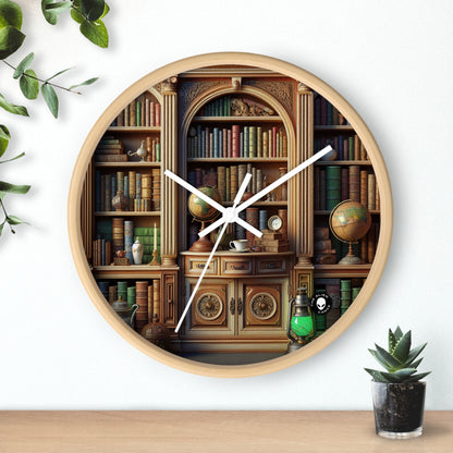 "Revealed Wonders: A Trompe-l'oeil Journey to an Underwater Oasis" - The Alien Wall Clock Trompe-l'oeil