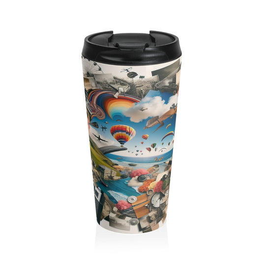 "NatureTech Metropolis: A Vision of Harmonious Coexistence" - The Alien Stainless Steel Travel Mug Photomontage