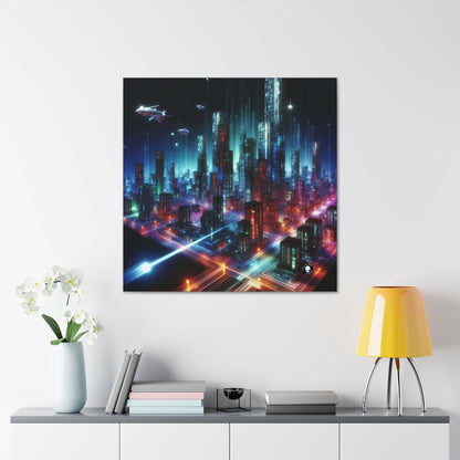 "Neon Skyline: un paisaje urbano futurista" - The Alien Canva