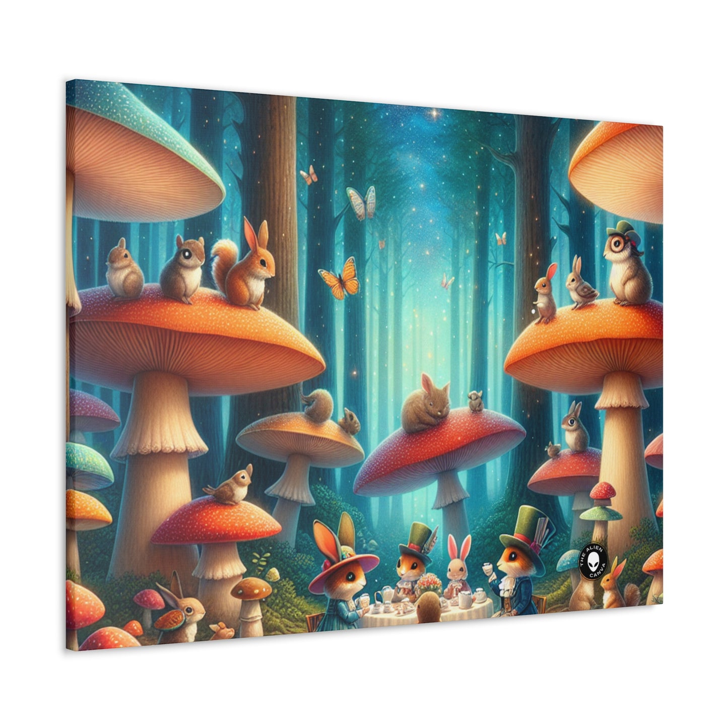 "Mushroom Wonderland: A Magical Tea Party" - The Alien Canva