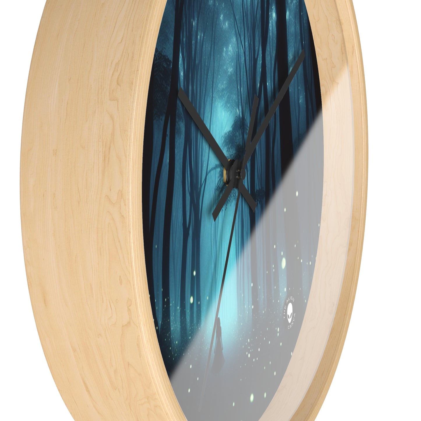 "Guided by Fireflies: A Forest's Secret Lightshow" - The Alien Wall Clock