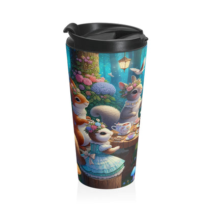 "Enchanted Tea Party in the Woodland Glade" - The Alien Stainless Steel Travel Mug