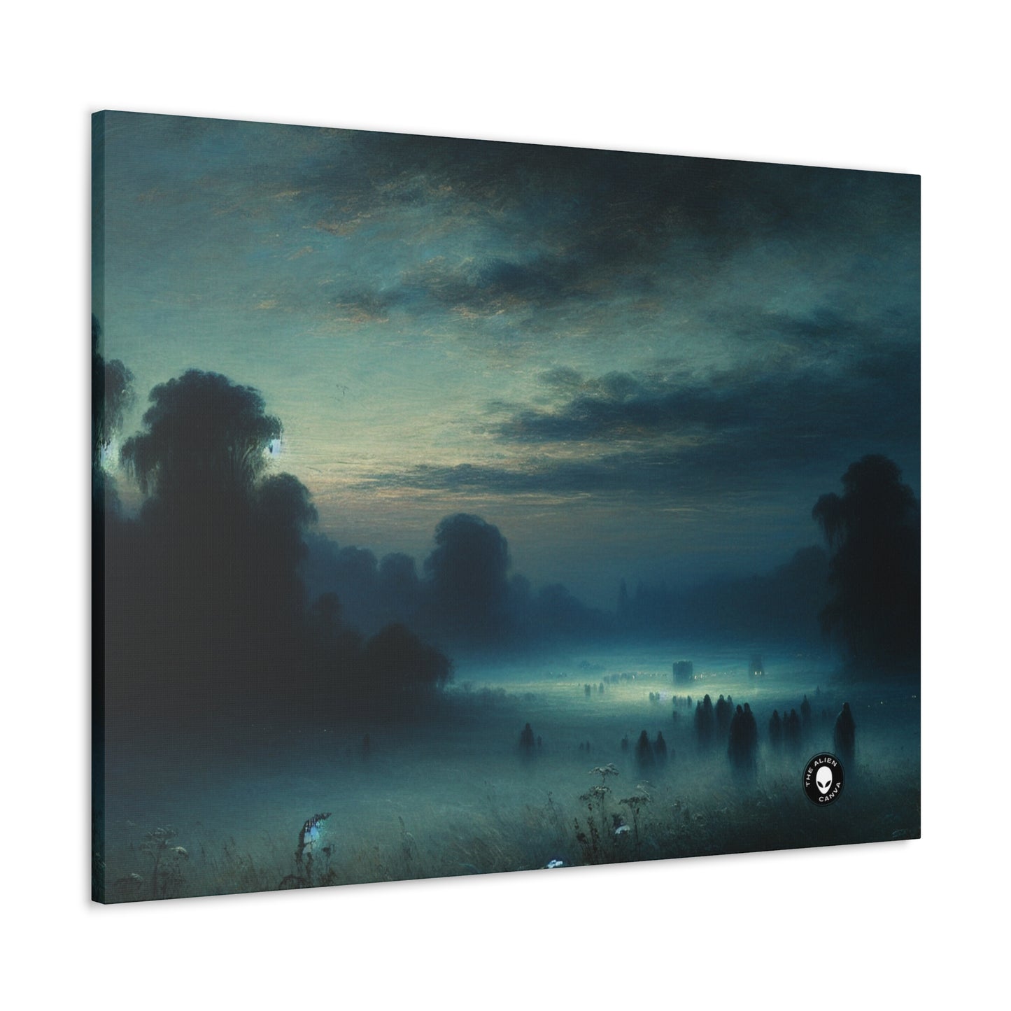 "Misty Twilight : un voyage tonaliste vers une sérénité silencieuse" - The Alien Canva Tonalism