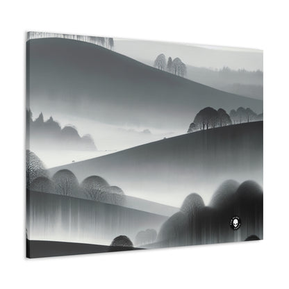 "Tonalismo gris: ladera en la niebla" - El tonalismo alienígena de Canva