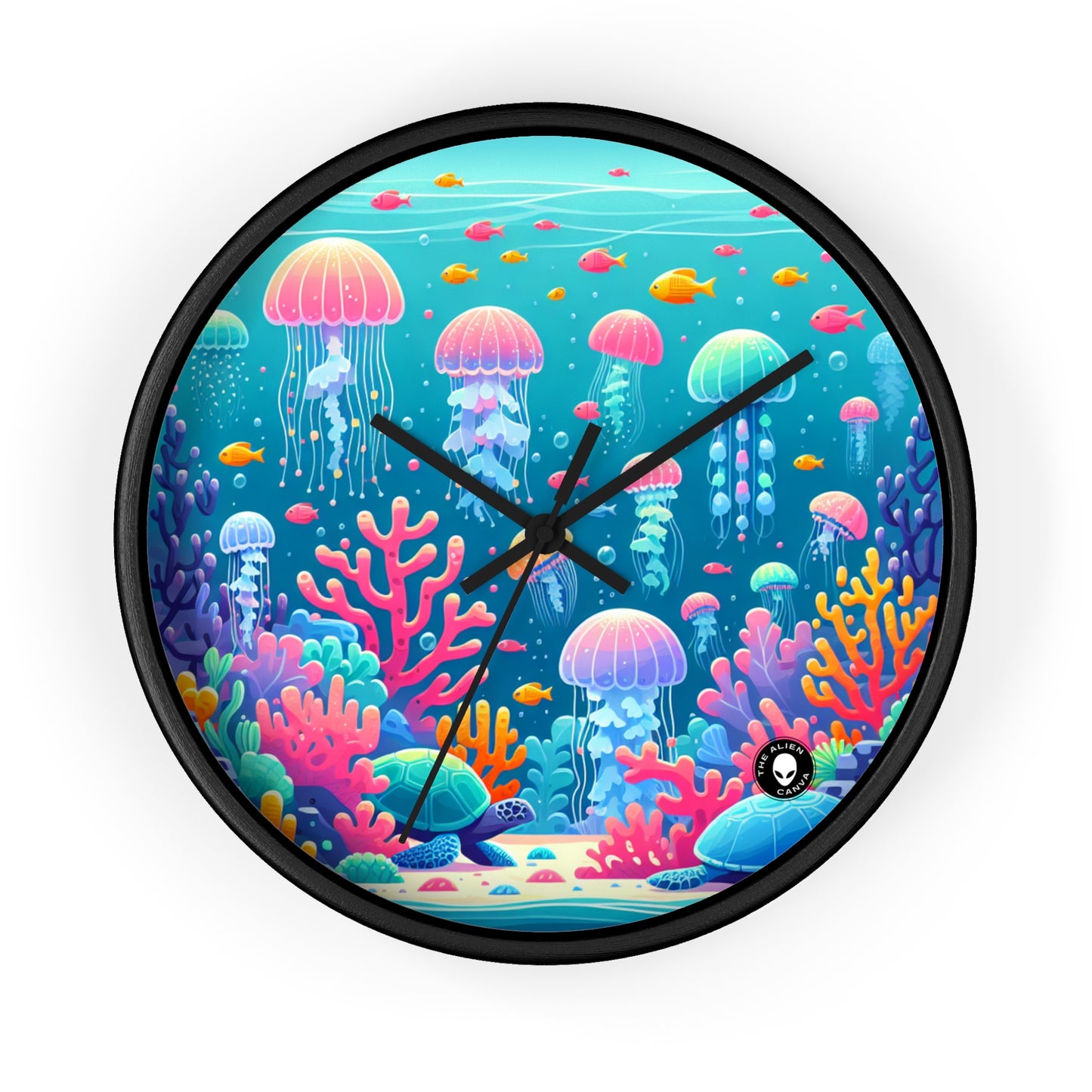 "Enchanting Underwater Symphony" - The Alien Wall Clock