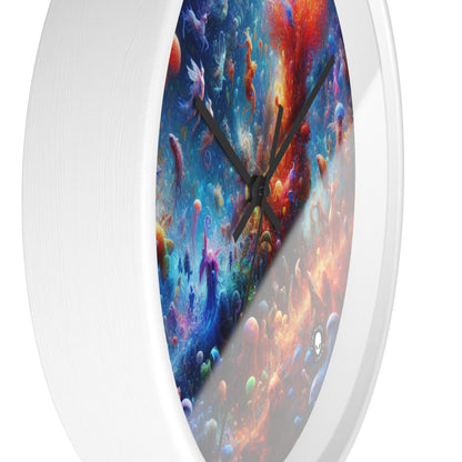 "Glowing Coral Dance Party" - The Alien Wall Clock