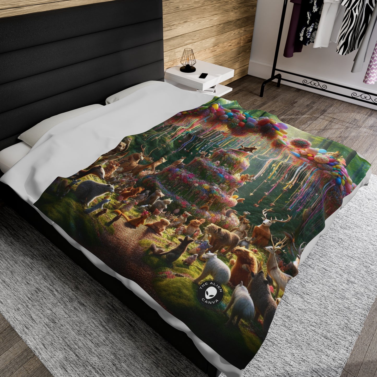 "Forest Fiesta" - The Alien Velveteen Plush Blanket