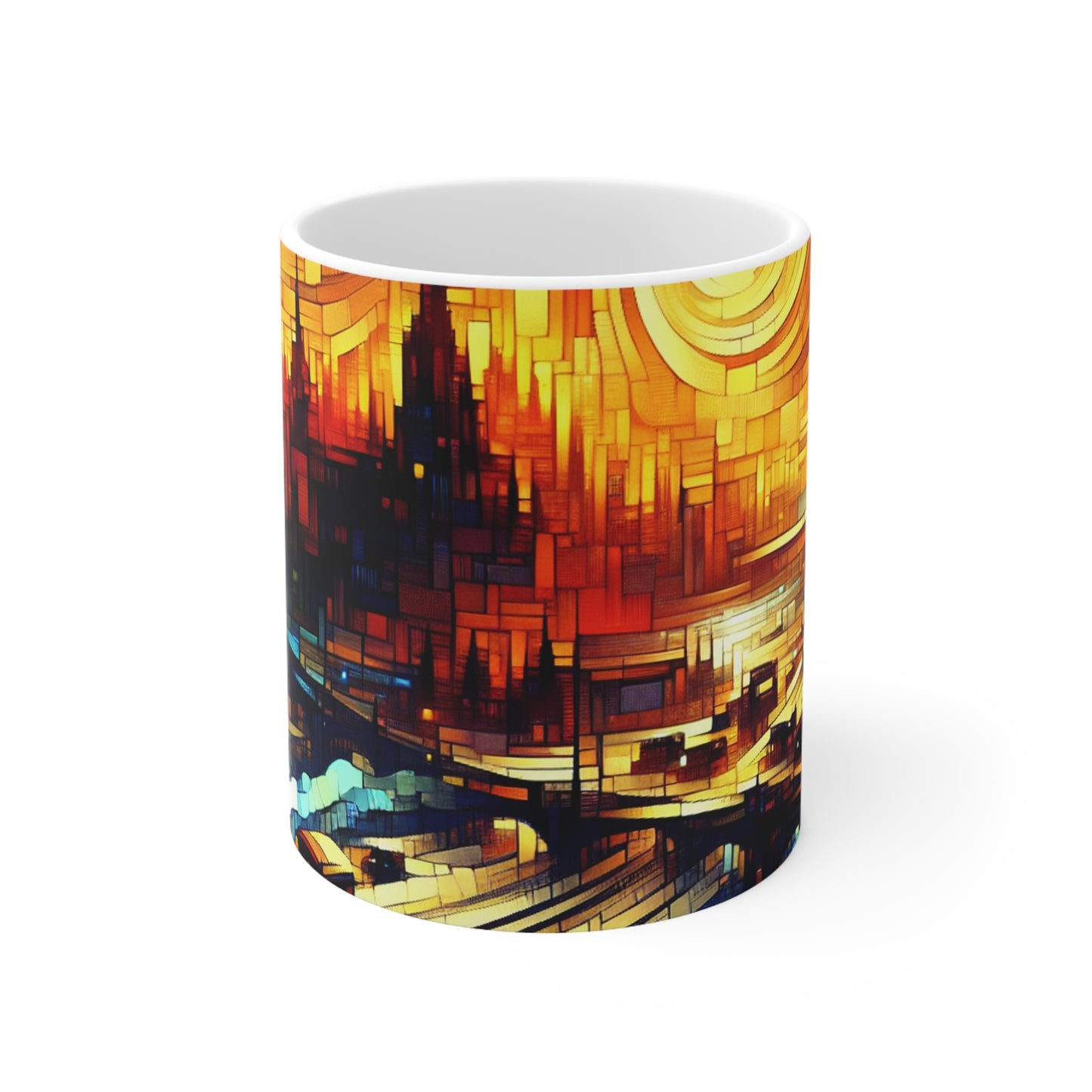 "Un monde au-delà : un paysage de jeu fantastique épique" - La tasse en céramique Alien 11oz Art du jeu vidéo