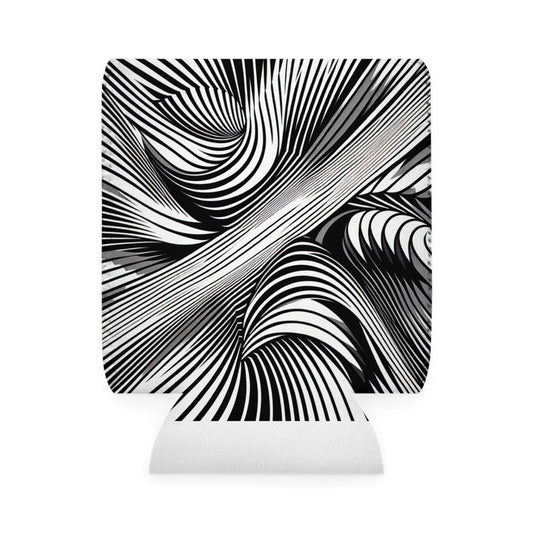"Motion Embodied: Exploring Dynamic Illusion through Op Art" - The Alien Can Cooler Sleeve Op Art