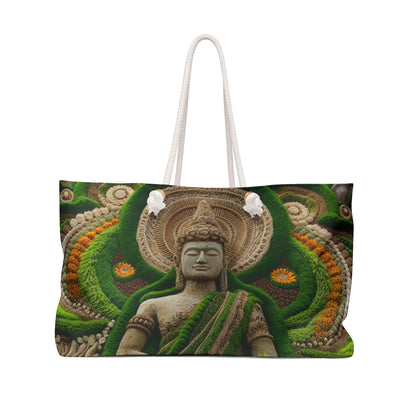 « Mandala forestier : une harmonie de la nature » ​​- Le sac de week-end Alien Earth Art