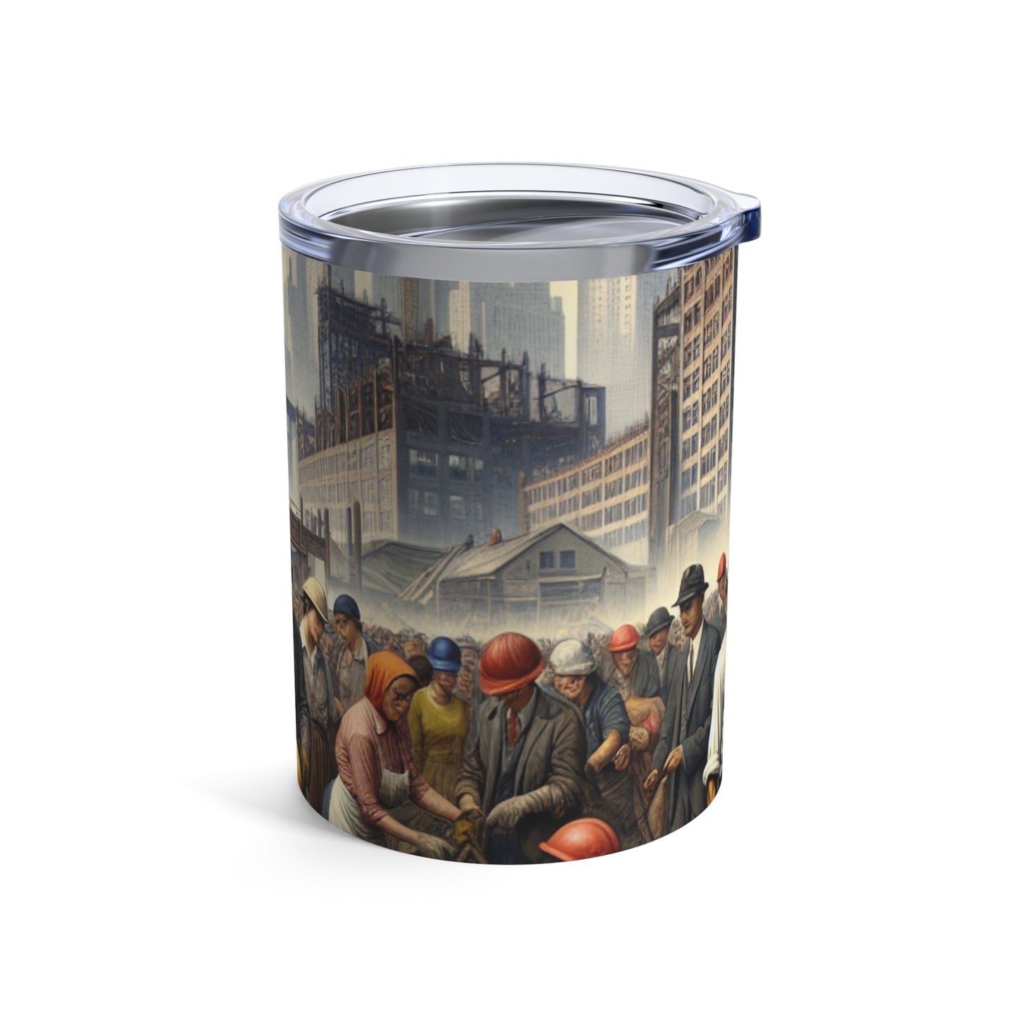 Title: "Unity in Action: Celebrating Solidarity's Triumph" - The Alien Tumbler 10oz Social Realism