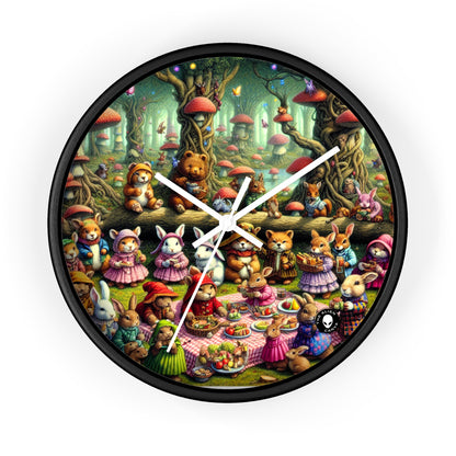 "Fantastical Forest Picnic: Animal Fashion Show" - The Alien Wall Clock