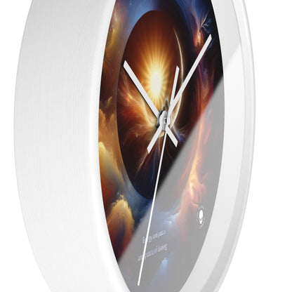 "Celestial Embrace: The Fusion of Sun and Moon" - The Alien Wall Clock