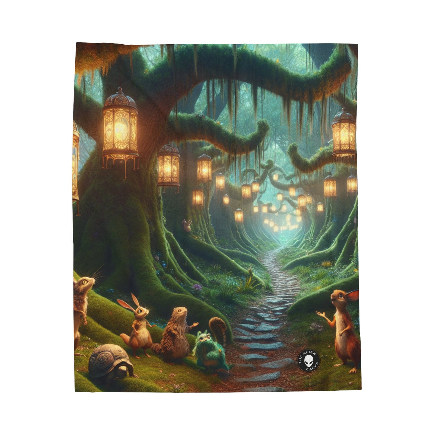 "Enchanted Forest Adventure" - The Alien Velveteen Plush Blanket