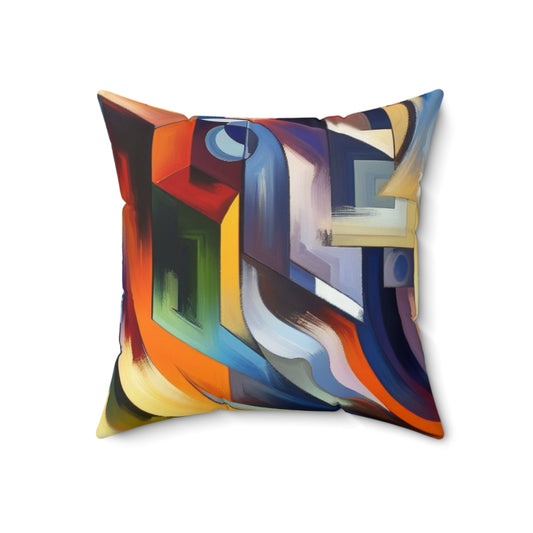 "Primal Energy in Wild Nature" - The Alien Spun Polyester Square Pillow Primitivism Style