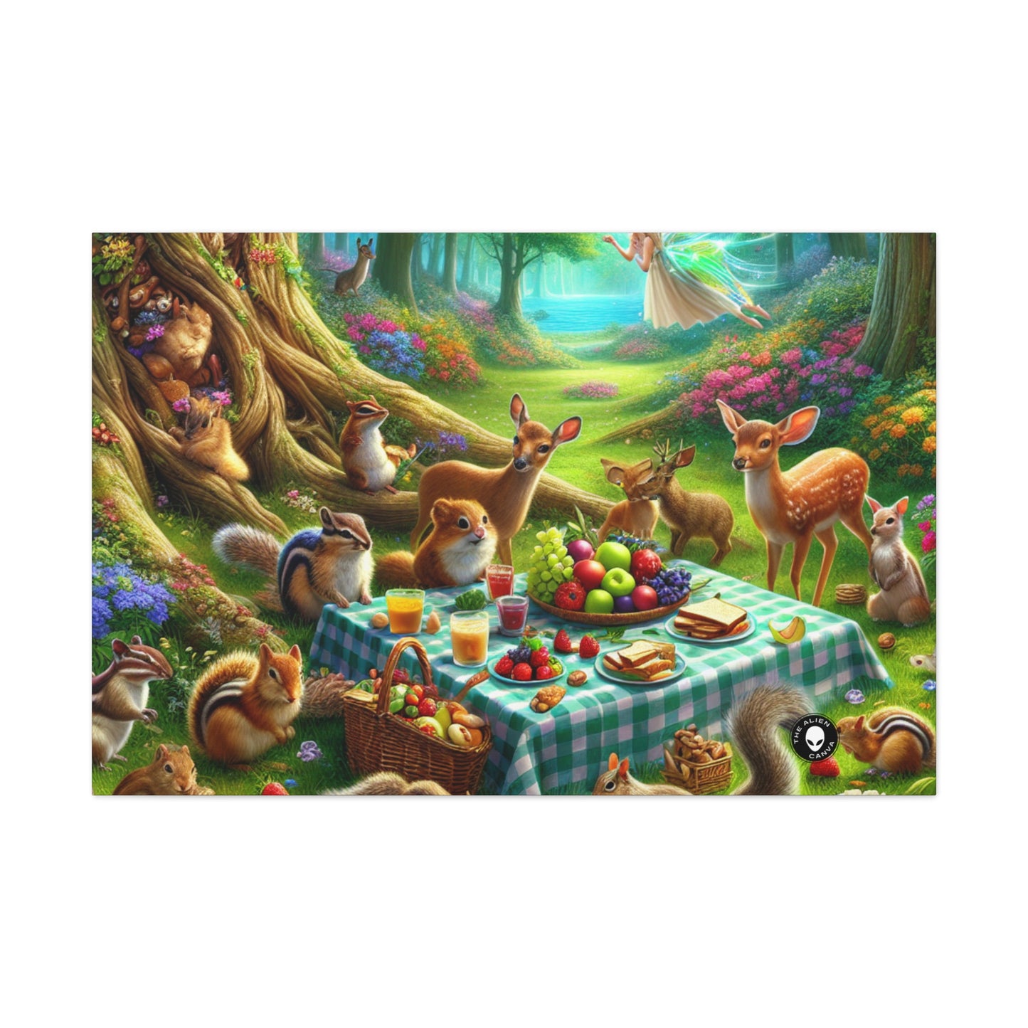 "Enchanted Forest Picnic: A Magical Gathering" - The Alien Canva