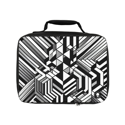 "Perception in Motion: A Mind-Bending Op Art Masterpiece"- The Alien Lunch Bag Op Art