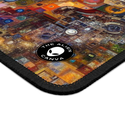"Perception Distorted: A Postmodern Commentary on Reality" - The Alien Gaming Mouse Pad Postmodern Art