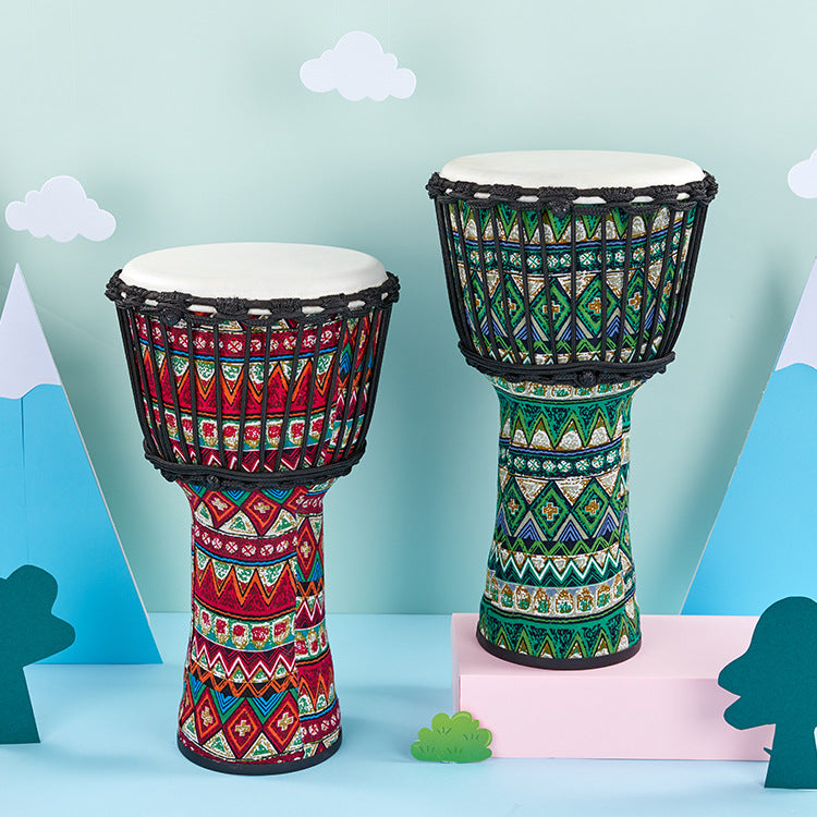 Qiangu Sheepskin African Drum Cloth Handmade Drum For Children''s Kindergarten Beginners 8 "10" Professional Yunnan Lijiang Drum