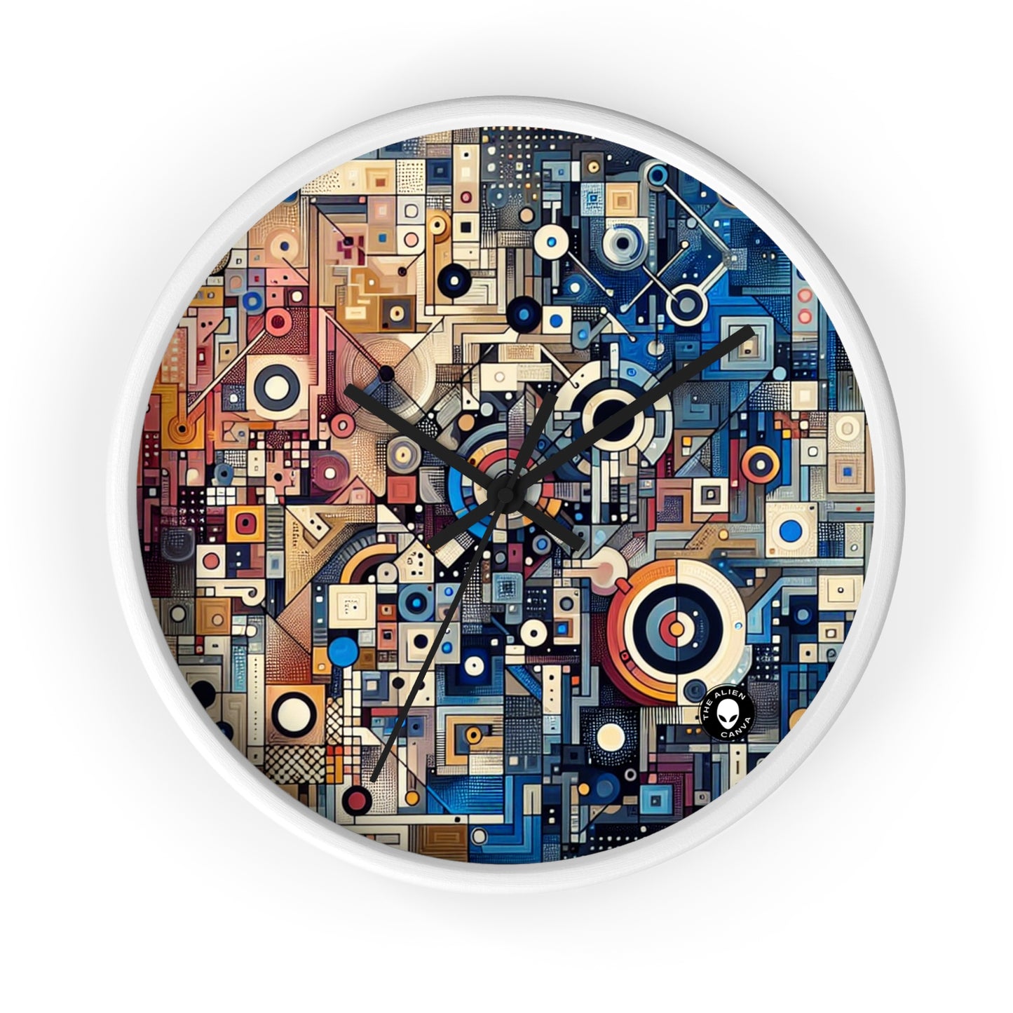 "Connected Hearts: Love in the Digital Age" - The Alien Wall Clock Conceptual Art