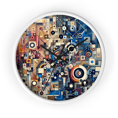 "Connected Hearts: Love in the Digital Age" - The Alien Wall Clock Conceptual Art