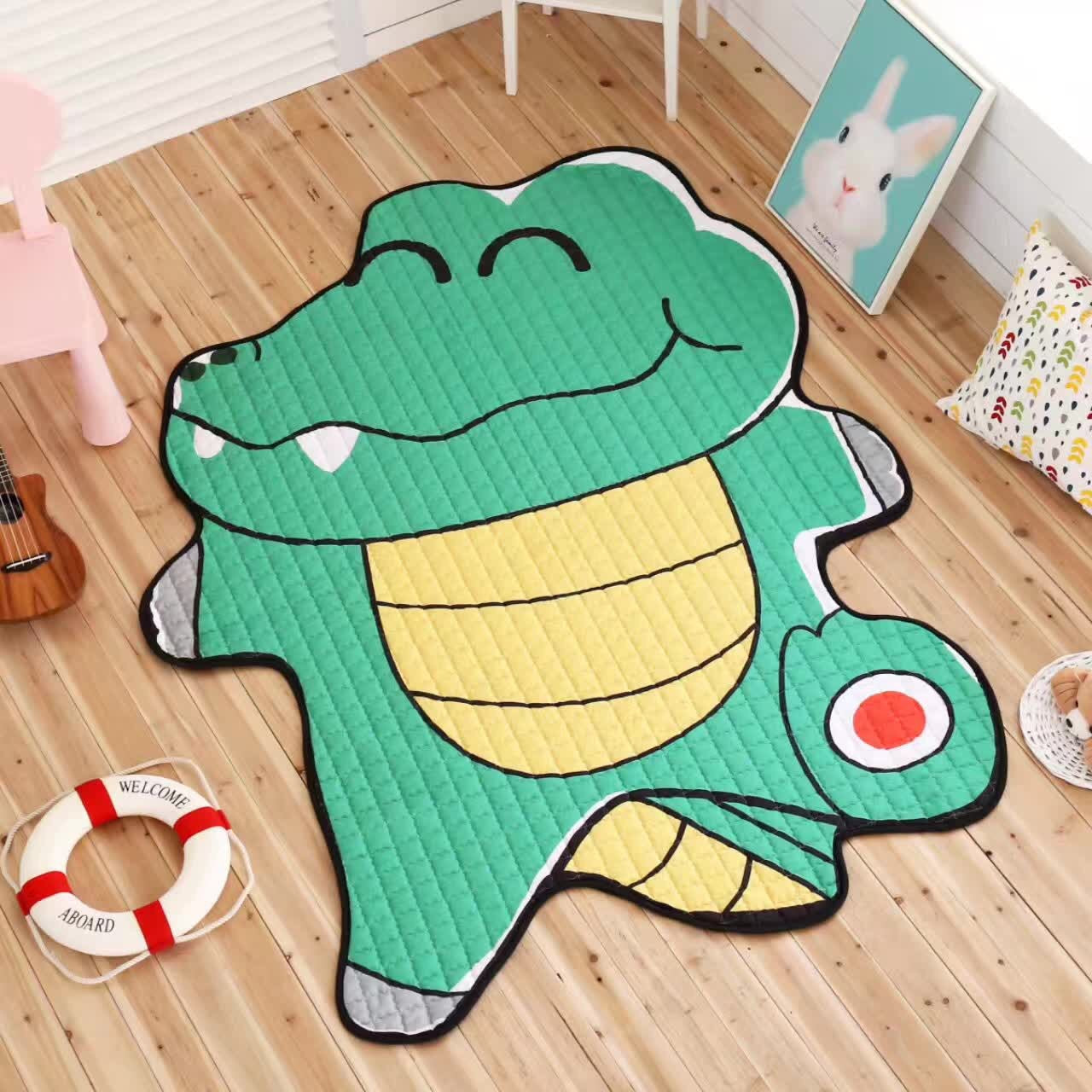 Alfombra de juegos para bebés, alfombra para niños, alfombras de felpa de tigre blanco para decoración de sala de estar, alfombrillas de desarrollo para niños