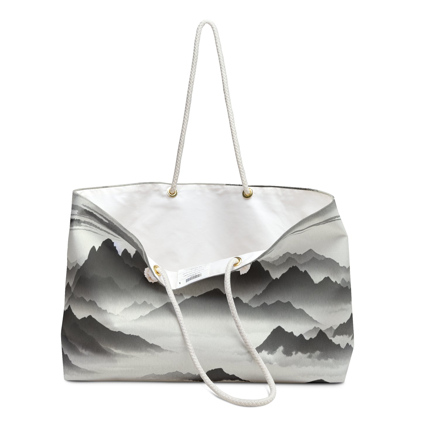 "Misty Peaks in the Fog" - Le style de peinture à l'encre du sac Alien Weekender