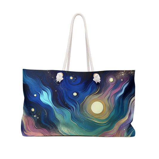 "Majestad de medianoche: Reflejos abstractos del océano" - The Alien Weekender Bag