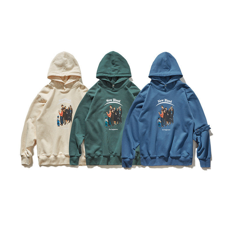 Printed hooded sweatshirt