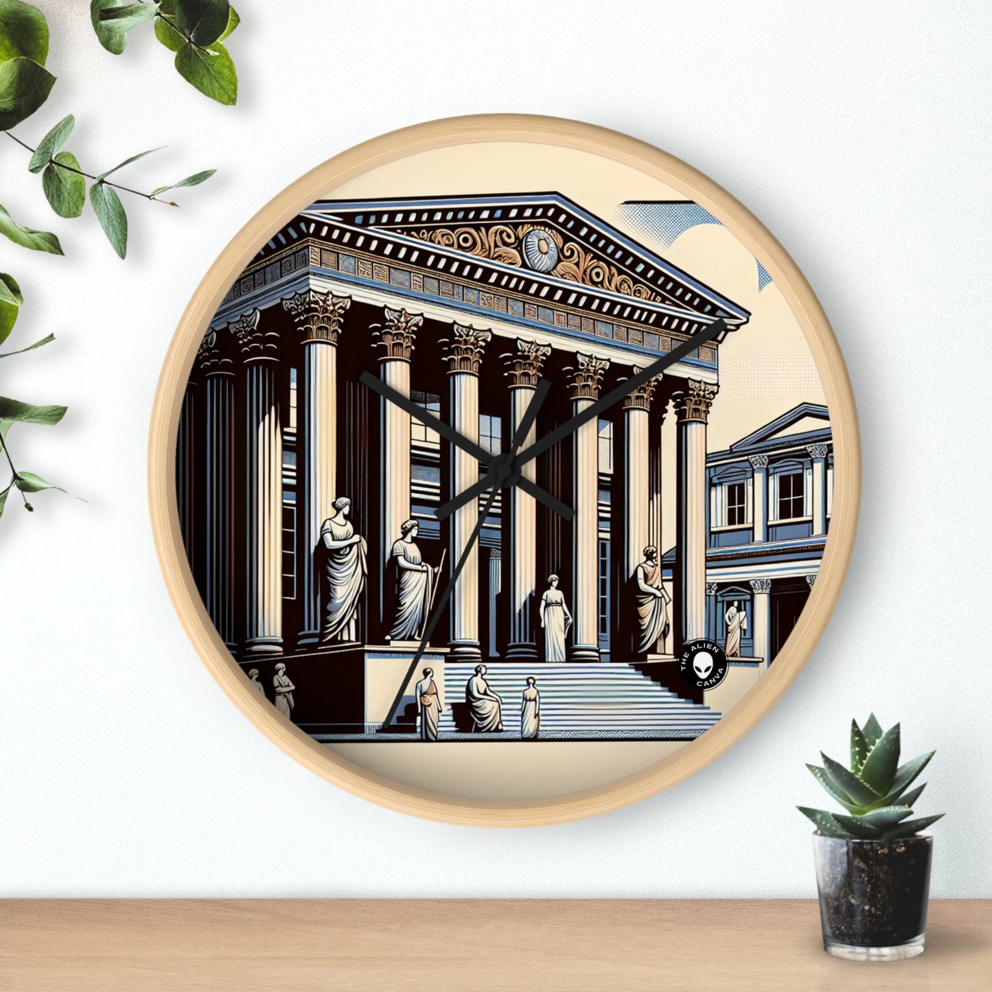 "Neoclassical Urban Elegance" - The Alien Wall Clock Neoclassicism