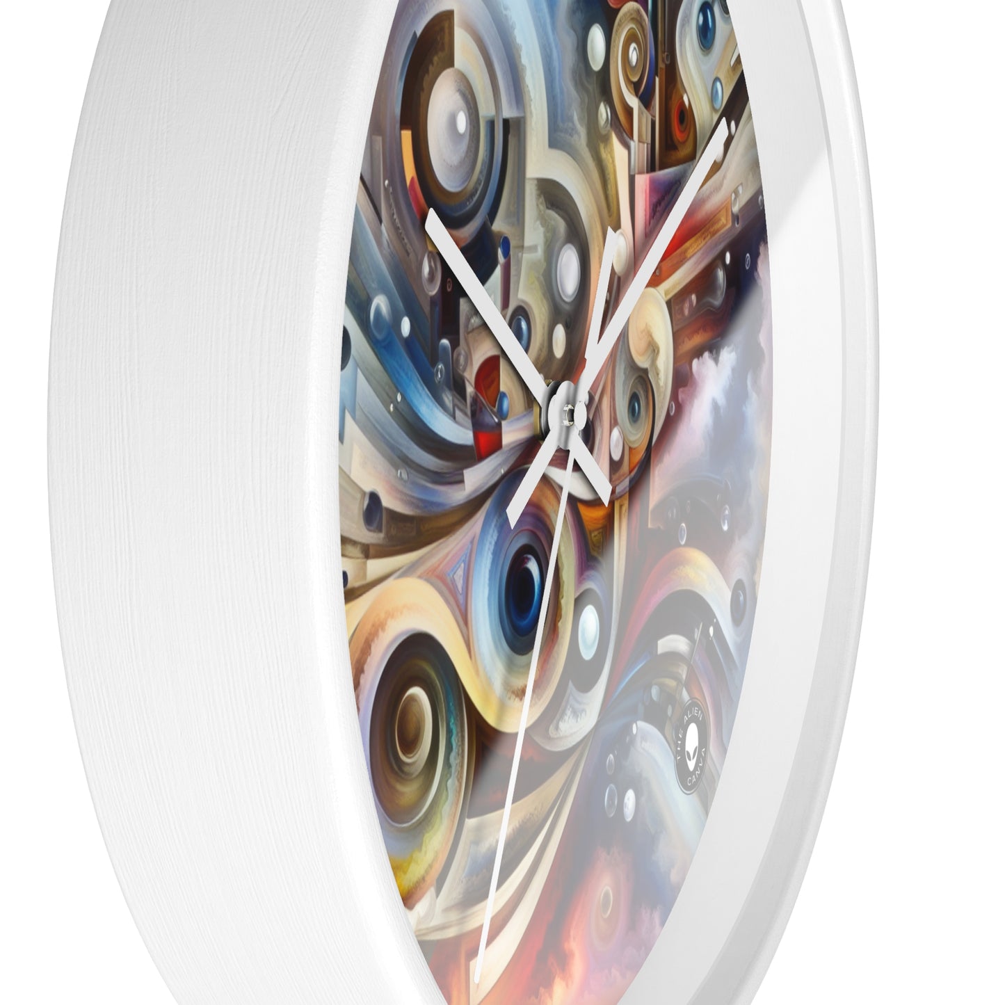 "Nature's Mechanical Symphony" - The Alien Wall Clock Abstract Surrealism