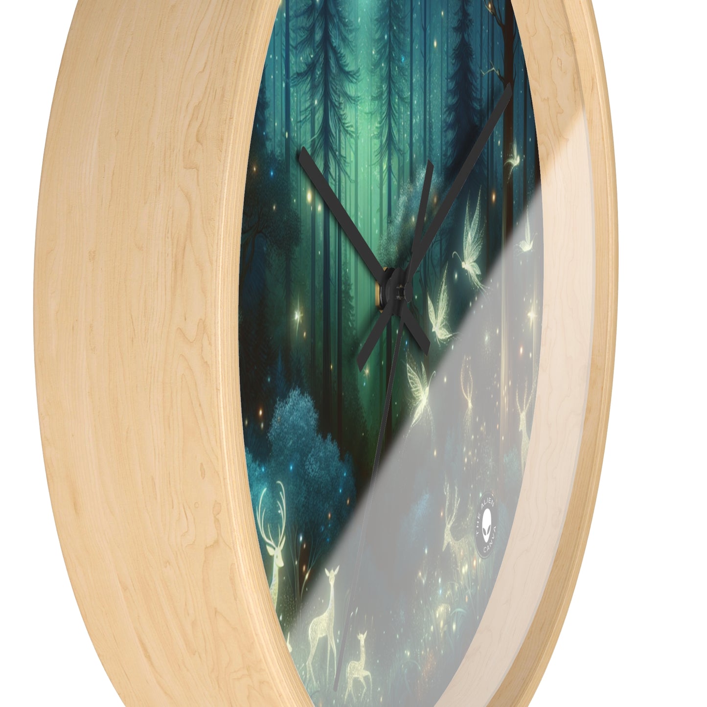 "Enchanted Night in the Whispering Woods" - The Alien Wall Clock