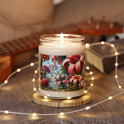 "Fanciful Garden: Big Blooms and Little Creatures" - The Alien Scented Soy Candle 9oz