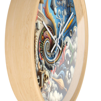 "Temporal Meltdown: Surreal Landscape" - The Alien Wall Clock Surrealism