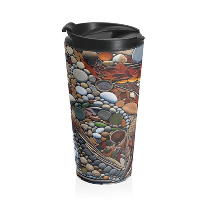 "Nature's Urban Canvas" - Mug de voyage en acier inoxydable Alien Land Art