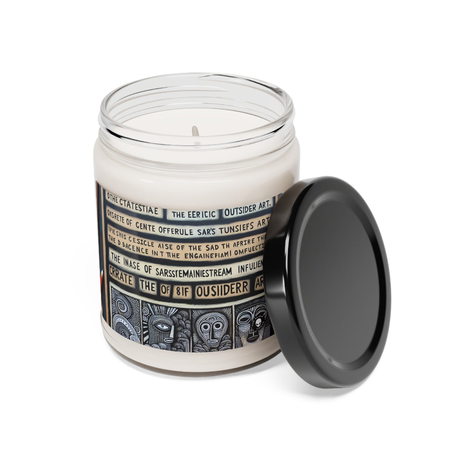 "Intersecting Realities: An Outsider Art Interpretation" - The Alien Scented Soy Candle 9oz Outsider Art