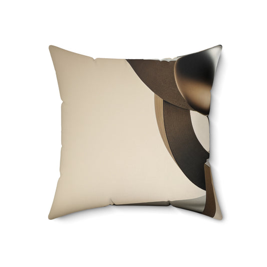 "Harmony in Nature: A Modernist Interpretation"- The Alien Spun Polyester Square Pillow Modernist Sculpture