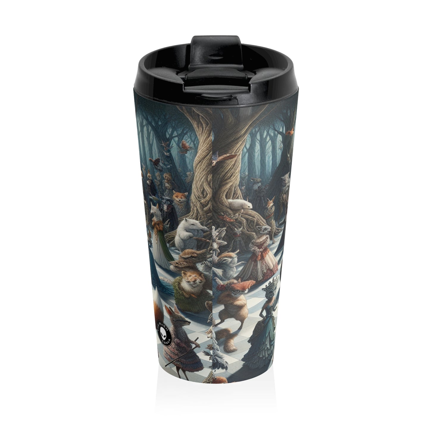 "Fanciful Creatures: Enchanted Masquerade" - The Alien Stainless Steel Travel Mug