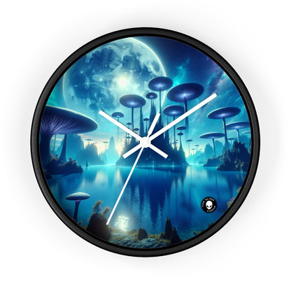 "Moonlit Mushroom Lake" - The Alien Wall Clock