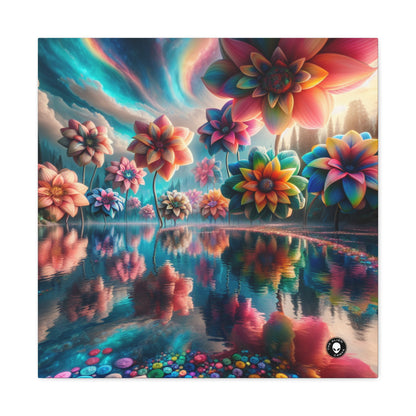 "Enchanted Waters: A Floral Dreamland" - The Alien Canva