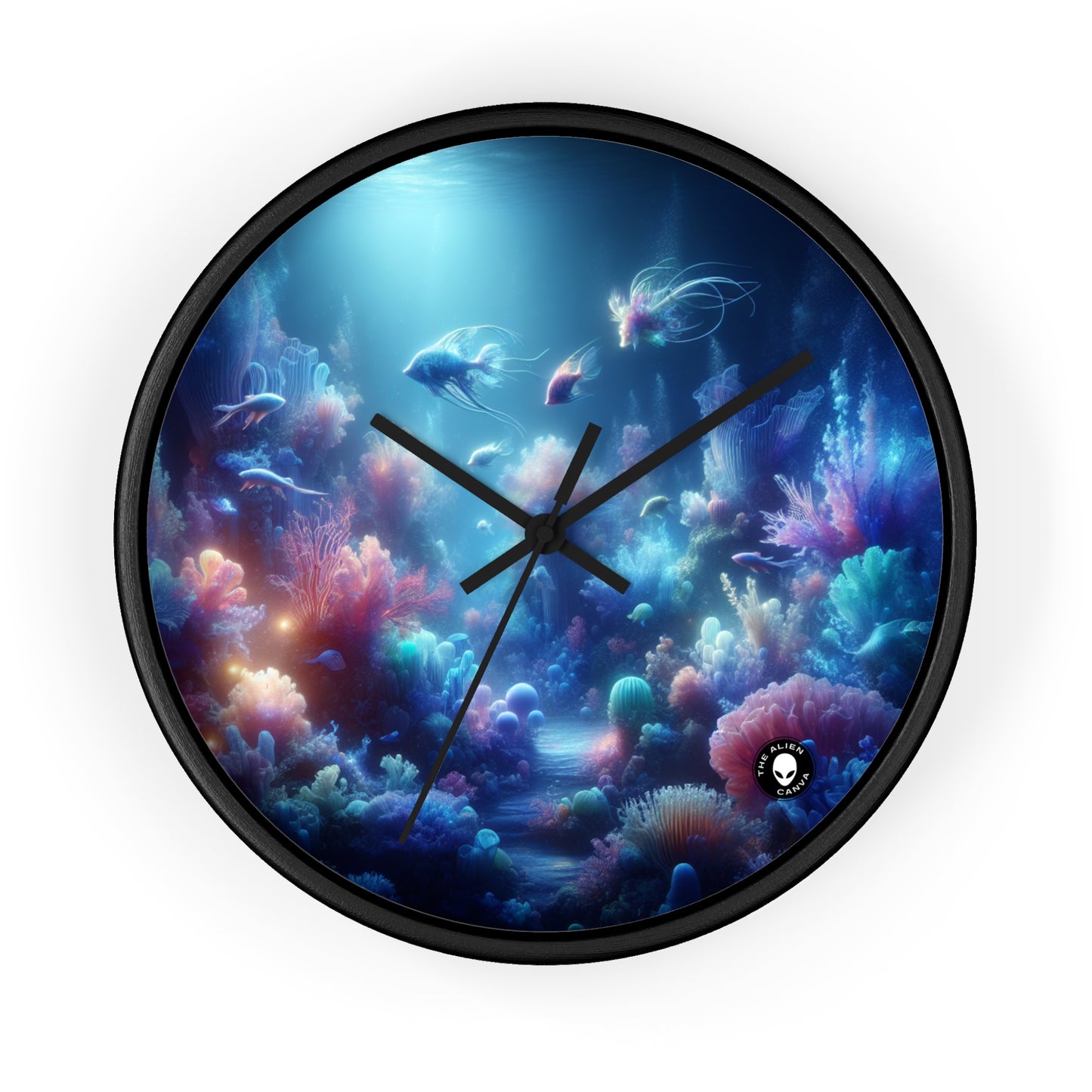 "Fantasía coral: un deleite submarino de ensueño" - El reloj de pared alienígena